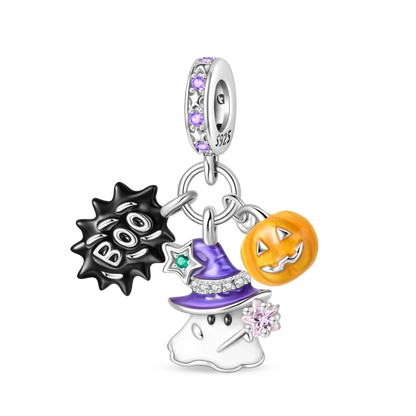 New in 925 Silver Halloween Collection Charm Glowing skull Beads Fit pand 3mm Bracelet DIY Pendant Woman Jewelry 2024 Hot Sale