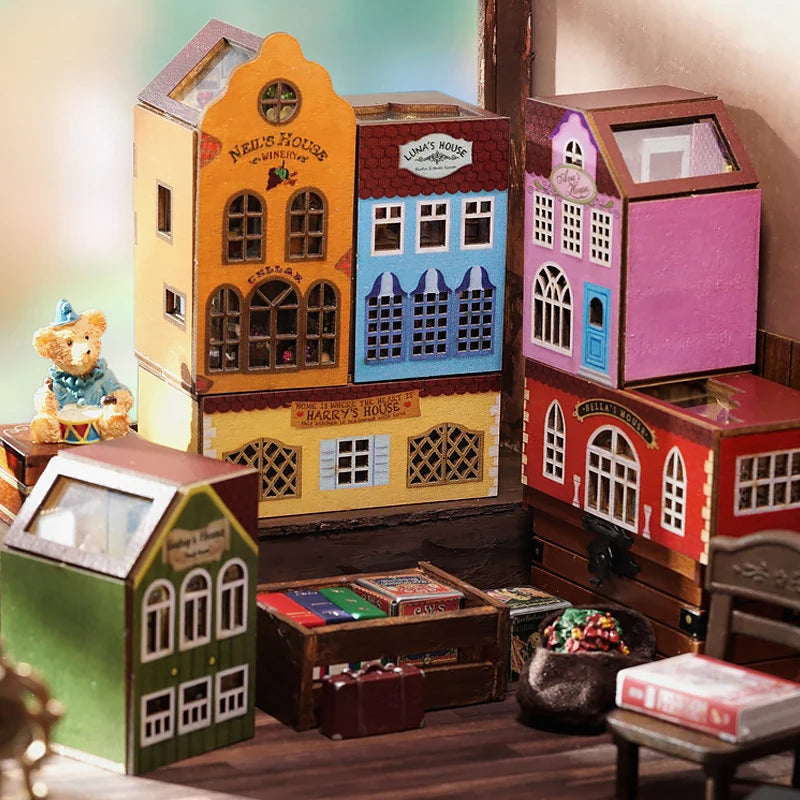 Doll House Miniature 3D Puzzle Toys Wooden Dollhouse Handmade Assembly Models For Teenagers Birthday Gifts Home Decoration