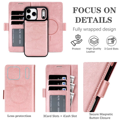 2 in 1 Wallet Case For iPhone 18 17 Promax Air 16 Pro Max 15 Plus 14 13 12 iphone17 Cards Slot Leather For Magsafe Phone Cover
