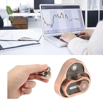 Triangle Spinner Flip Coin EDC Fidget Push Coin Decompression Hand Toy Handle Piece Fidget Spinner Fun Toy