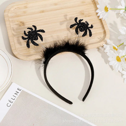 Halloween Hairband Demon Bat Spider Headband Party Hairpin Dance Decoration Prop Cosplay Headband Funny Holiday Hair Accessories