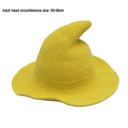 New Modern Knit Wool Wizard Hat Cap For Halloween Party Costume Halloween Witch Hat Festival Party Hat Halloween Party Hat 2023