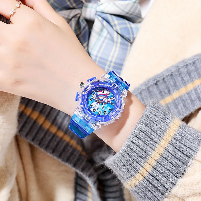 Cute Cartoon Kids Watch Fashion Luminous Children Quartz Clock Silicone Wristwatch Gift for Boys Girls Student reloj para niños