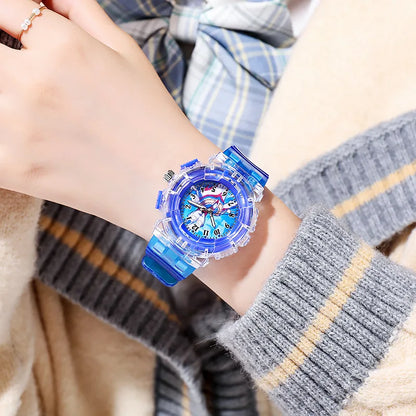 Cute Cartoon Kids Watch Fashion Luminous Children Quartz Clock Silicone Wristwatch Gift for Boys Girls Student reloj para niños