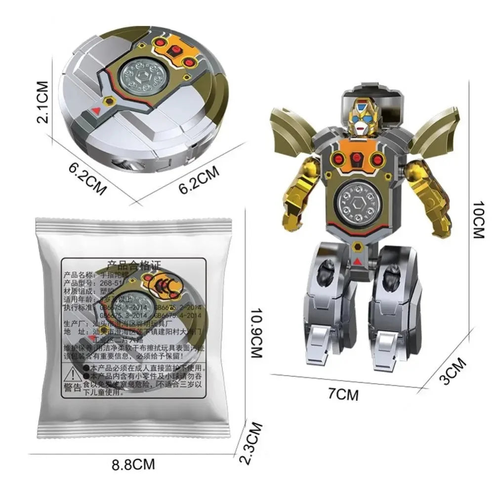New 360 Rotating Ball Deformation Robot Fingertip Gyro Decompression Toy, Anti-compression Adult Sensory Toys, Children's Gifts
