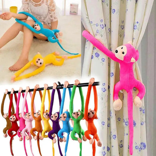 Plush Monkey Toy Stuffed Animal Cute Long Arm Tail Monkey Plush Toy Long Hands Monkey Mascot Room Curtain Decor Kids Toys