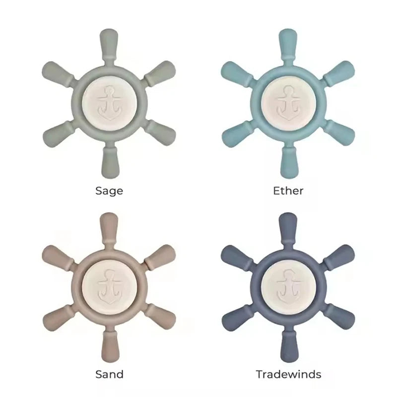 Silicone Suction Cup Spinner Toy for Baby Kids Car Travel Table Highchair Window Sensory Cartoon Rattles Fidget Educational Toy