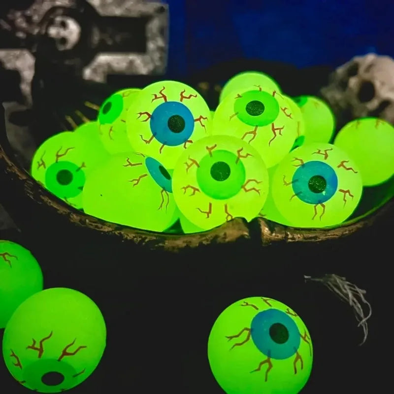 Halloween Eyeball Glow in The Dark Bouncy Ball Decoration Haunted House Home Bar Horror Props Luminous Fake Eyeballs Wholesale