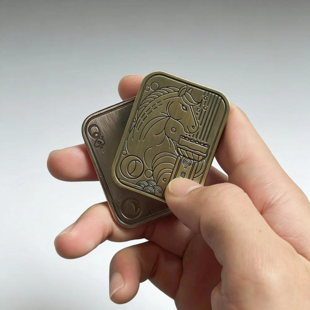 Sliding Cover Push Card Micro Creative Fingertip Gyroscope, with Diverse Shapes, EDC Stress-Relieving Office Desktop Toys
