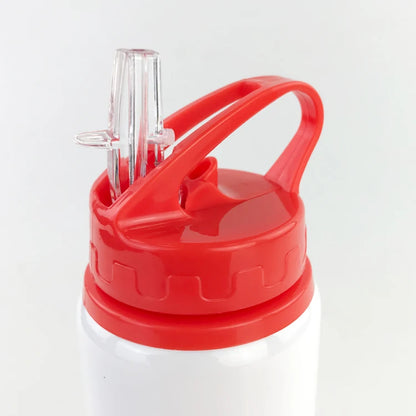 600ML Bottle with Straw DIY Customized Colorful Print LOGO for Travel Sport Team Company Promotion Kids Photo Aluminium Portable