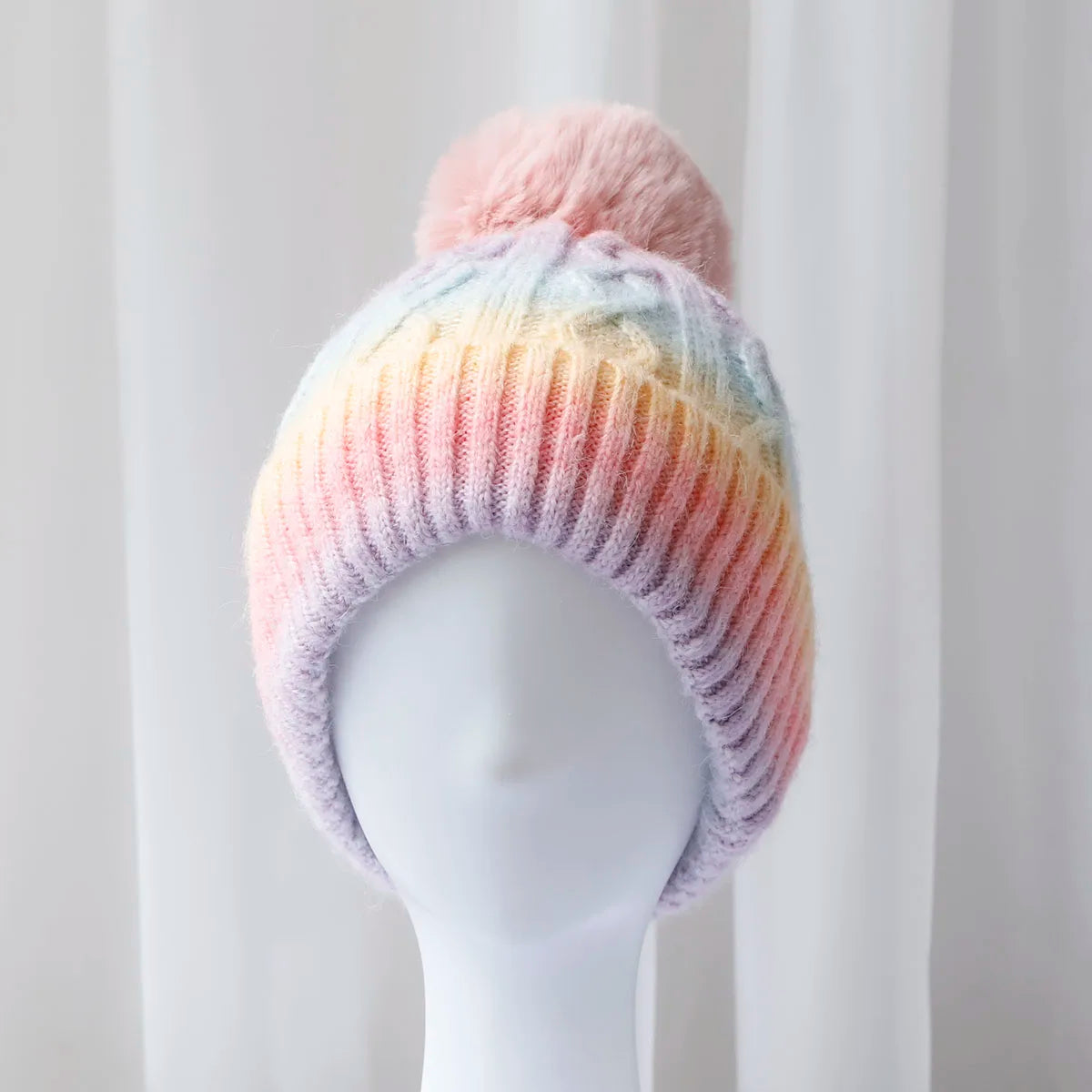 2024 tie dyed fun Ball stripe Wool hats Men's hat Knitted Women Badminton cap y2k skiing cap Halloween Hat Winter Hat Wholesale
