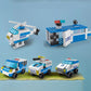 6in1 Police Sports Car Fire Engine Mini Loader Truck Plane Classic City Model Building Blocks Set Bricks Toy Gift for Kids