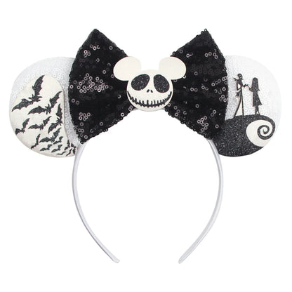 2023 Mouse Ears Headband For Kids Adult Halloween Spider Sequins Bow Hairband Festival Party Cospaly DIY Hair Accessories