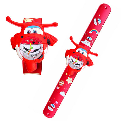 Cartoon Printed Strap Children's Watch Colorful Silicone Baby Birthday Gift Kids Study Time Toy Girls Boys Watch Clock Bracelet