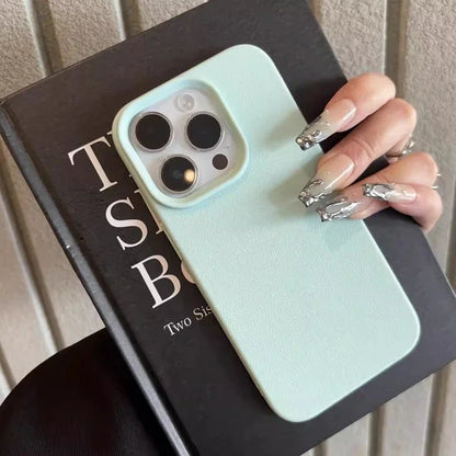 Candy Color Lichee Pattern Soft Phone Case For iPhone 18 17 Pro Max 11 12 13 14 15 16 Pro Max Air 16E X XS XR Shockproof Cover