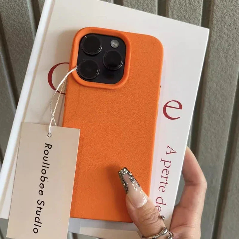 Candy Color Lichee Pattern Soft Phone Case For iPhone 18 17 Pro Max 11 12 13 14 15 16 Pro Max Air 16E X XS XR Shockproof Cover