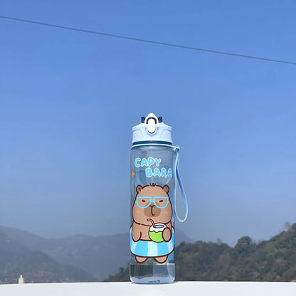 750ml Dinosaur Water Bottle For Kids Water Sippy Cup With Silicone Straw Leakproof Plastic Water Bottles Summer Kids Water Cup