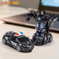 Transformable Robot Sports Car Toys, No Batteries, Educational Kids Gift, Colorful Model Vehicle for Play Learning