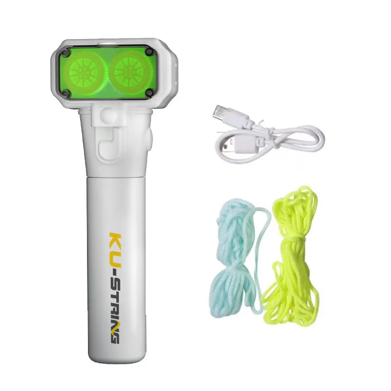 Light Toy String Glow In The Dark String Rope Launcher Luminous Portable Handheld String Stress Relief Toys For Kids Party Gifts