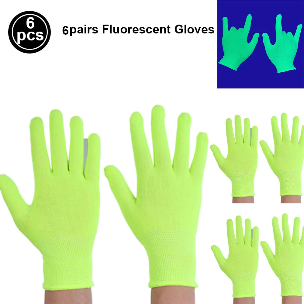 6 12 24 30 Pcs Neon Party Supplies Neon Formal Hats Glow In The UV Light Party Fluorescent Hat UV Light Party Decorations Adults