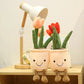 Lifelike Tulip Plant 33CM Plush Soft Plush Stuffed Toys Potted Flower Tulip Bookshelf
