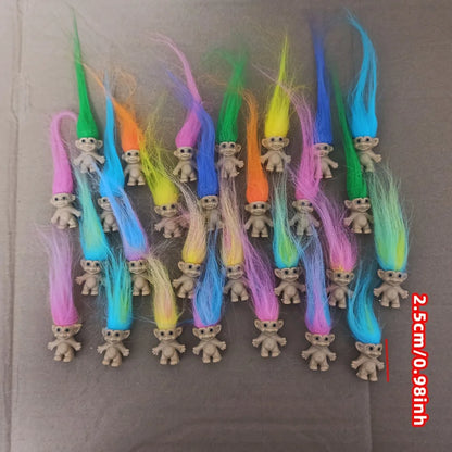 Troll Dolls, Vintage Trolls Lucky Doll Figures, Chromatic Adorable Cute Little Guys Collection, Party Favors,Christmas,Halloween