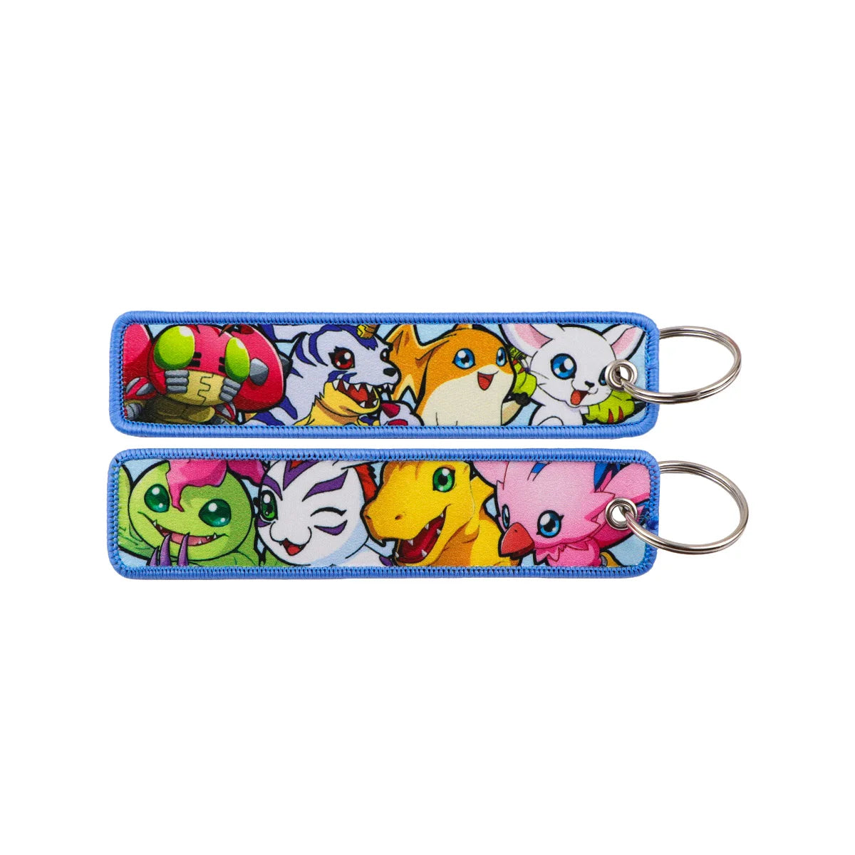 Popular Anime Character Embroidery Keychain Cool Cartoon Key Tag Motorcycles Cars Backpack Chaveiro Fashion Keyring Friend Gifts