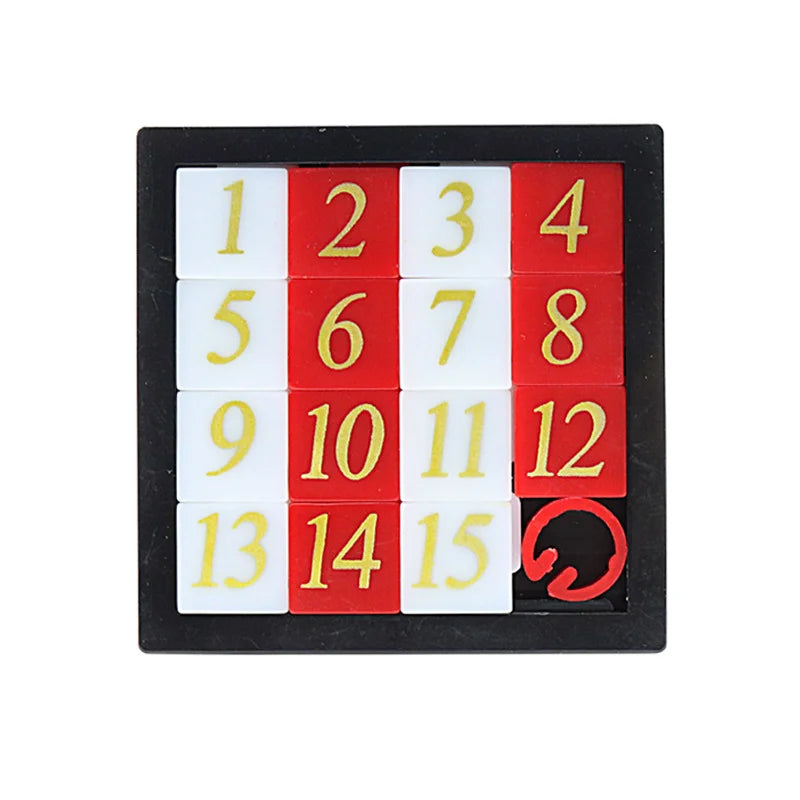 Kids Number Letter Sliding Puzzle Toy Logic Brain Teaser Training Game For Elementary Students