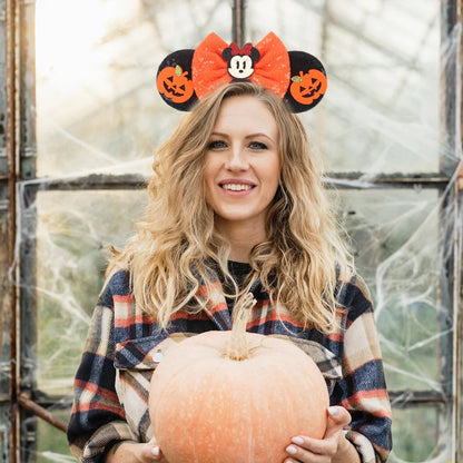 2026 Latest Halloween Cobweb Ears Headband Women Festival DIY Mouse Hairband Kids Party Villains Cosplay DIY Hair Accessories