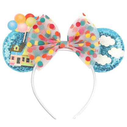 2023 Mouse Ears Headband For Kids Adult Halloween Spider Sequins Bow Hairband Festival Party Cospaly DIY Hair Accessories