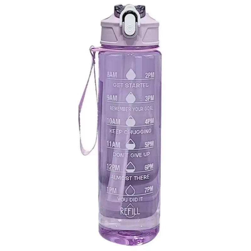 750ML Large Capacity Sports Water Bottle Leak Proof Colorful Plastic Cup Drinking Outdoor Travel Portable Gym Fitness Jugs