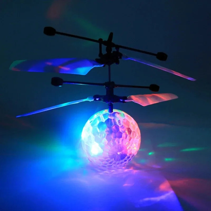 Led Light Suspension Crystal Ball Infrared Induction RC Gesture Control Colorful Glowing Toys Flying Unique Gift for Kids