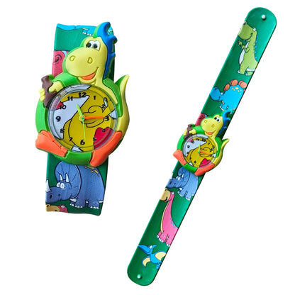 Cartoon Printed Strap Children's Watch Colorful Silicone Baby Birthday Gift Kids Study Time Toy Girls Boys Watch Clock Bracelet