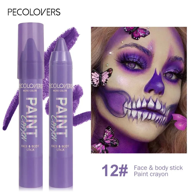 Body Painted Pen, Face Paint, Waterproof and Sweat-proof, Long-lasting and Natural, Suitable for Halloween Holiday Makeup