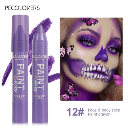 Body Painted Pen, Face Paint, Waterproof and Sweat-proof, Long-lasting and Natural, Suitable for Halloween Holiday Makeup