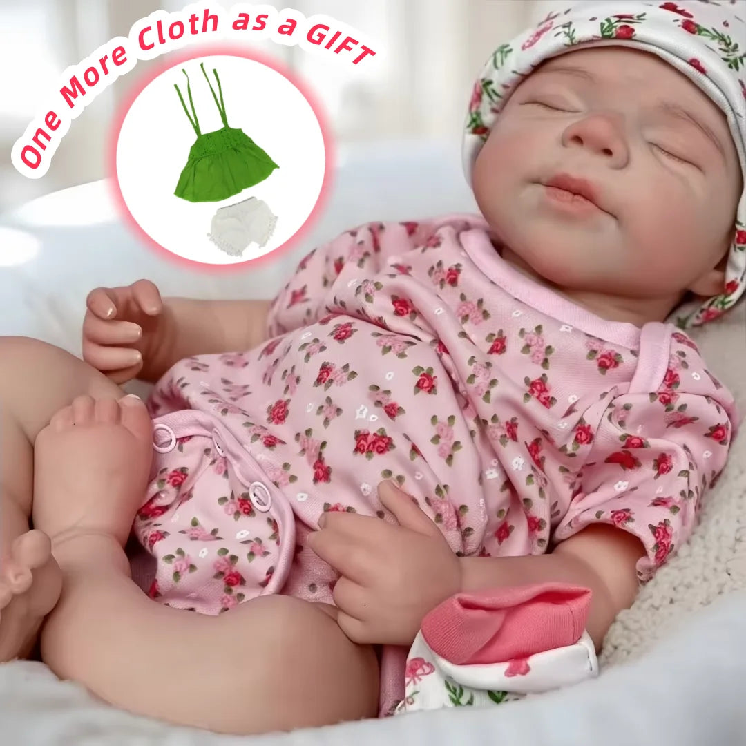 Open Mouth & Washable18Inch Pascale Whole Body Solid Silicone Bebe Reborn  Doll 3D Paint & Unpaint Skin Lifelike Newborn Dol