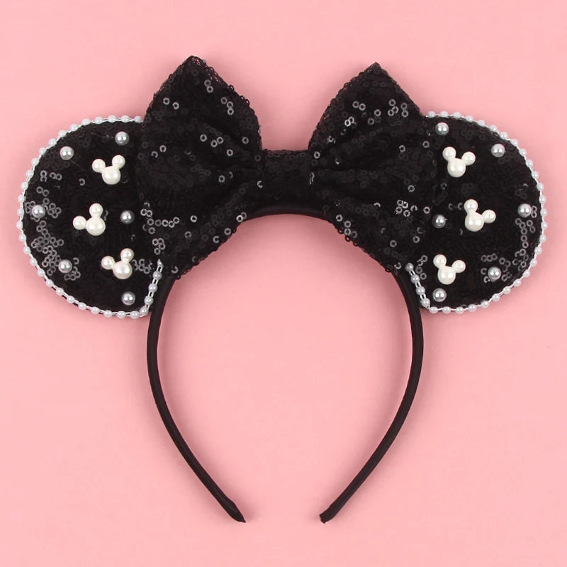 New Trendy Mouse Ears Headband 3.3"Velvet For Girls Soft Bow Hairband Halloween Festival Party Trip DIY Hair Accessories Gifts