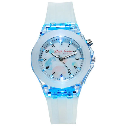 New Sport Kid Watches For Girls Boys Gift Personality Clock Easy Read Children Silicone Flash Quartz Wristwatches Reloj Infantil