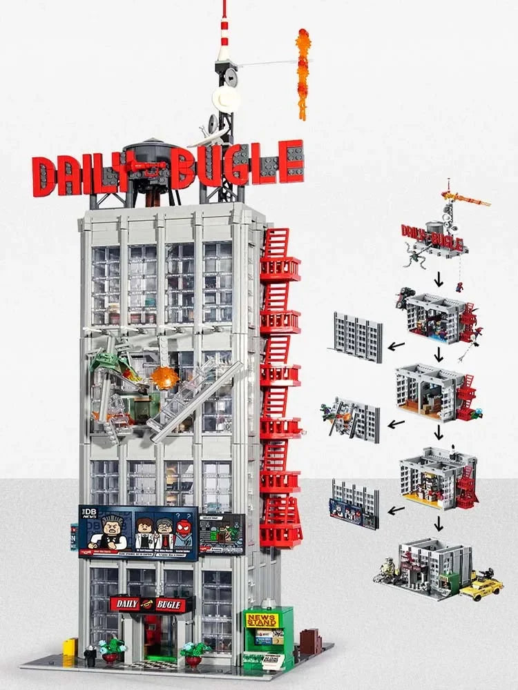 LED Light Bugle Building Of Daily 3772PCS Classic Building Blocks Bricks Birthday MOC Display Gift For Children Compatible 76178