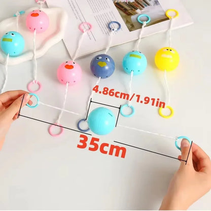 2pcs Luminous Whistle Ball Children's Rotating Flash Flywheel Puzzle Pulling Rope Childhood Creative Stress Relief work out Toy