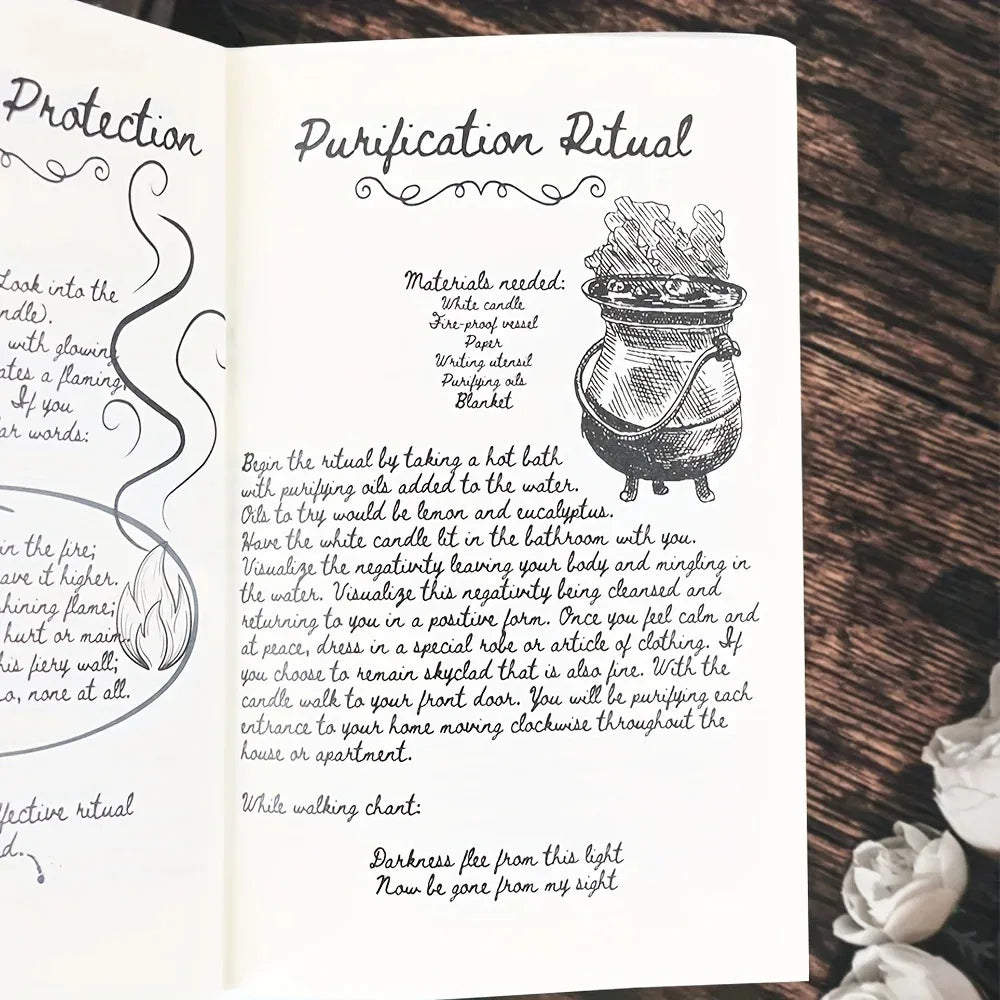 Old Witch Spells Book - Essential Tool for Witches & Wizard Beginners,  Perfect for Birthdays, Easter, Christmas, Halloween Gift