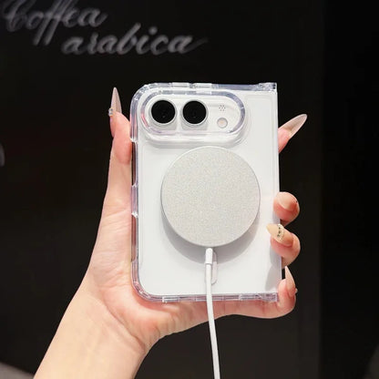 High Transparency Magnetic Shockproof Case For IPhone Ultra 18 Fold Wide For Magsafe Full Protection Flexible Slim Fit Cover
