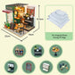 DIY 3D Puzzles Wooden Toy Miniature Dollhouse Handmade Doll House Model Building Kits Coffee House Toys For Xmas Gifts
