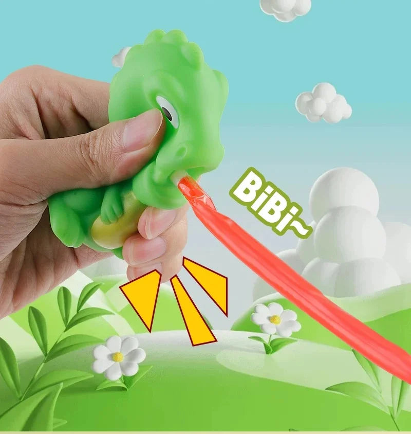 Squishy Fidget Squeeze Toys Creative Novelty Frog Dinosaur Sticking Tongue Out Funny Interactive Stress Relief Pinch Adults Gift