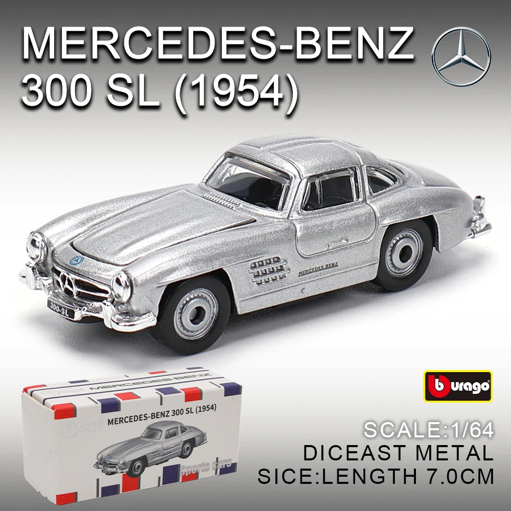 Bburago 1:64 golf Porsche 911 Shelby Raventon Mustang Lamborghini Collection Series Car Die Casting Model Gift Toy