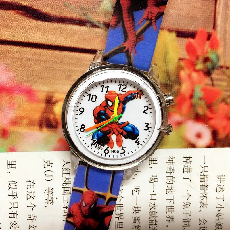 Cartoon Frozen Elsa Princess Fashion Children's Watch Boys and Girls Student Watch with Light Can Be Illuminated at Any Time Fas