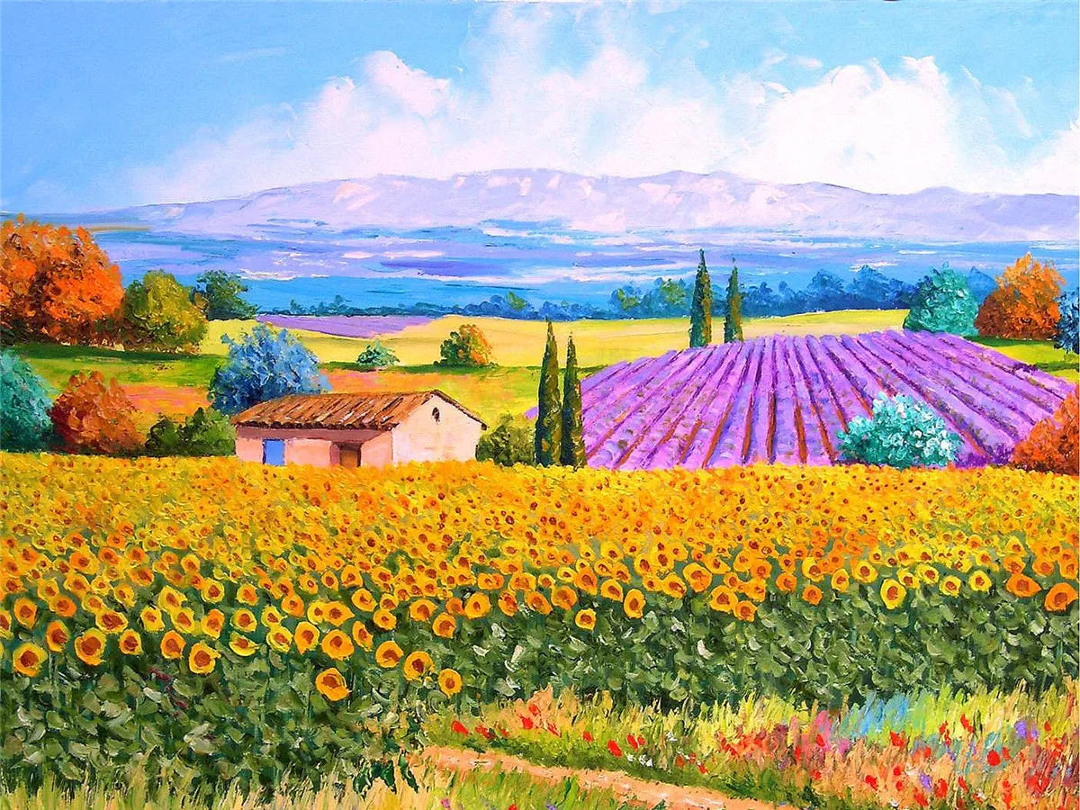 1 Box 500 Pieces 46*28cm Jigsaw Puzzles 500 Pieces Cardboard Picture Landscape Oil Painting Art Puzzles Family Games