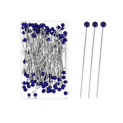 100Pcs/Box 38mm Sewing Pins Glass Head Dressmaking Pins Quilting Pins Pearl Heads For DIY Embroidery Sewing Positioning Tools