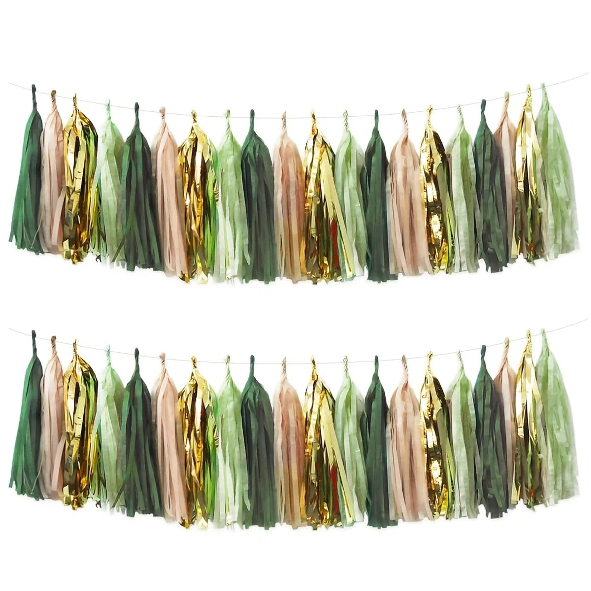 15Pcs Vibrant Tassel Garland Banners - Ideal for Birthday, Halloween, Christmas, Weddings Party Decorations and Home Decorations