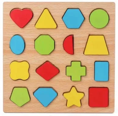 Baby Wooden Puzzles Montessori Toys 1 2 3 Years Toddler Toys Hand Grab Board Alphabet Number Cognition Learning Educational Toys